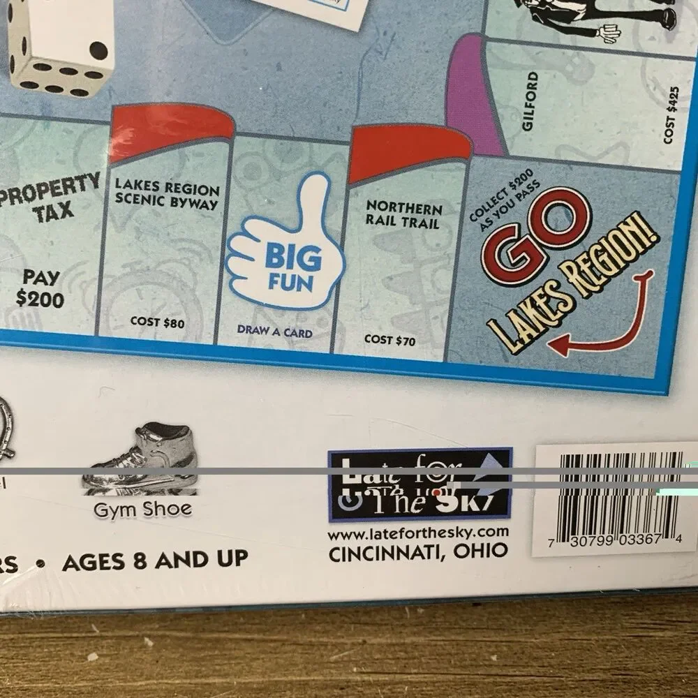 Lakes Region Opoly Board Game Monopoly Sealed New Hampshire Game Night